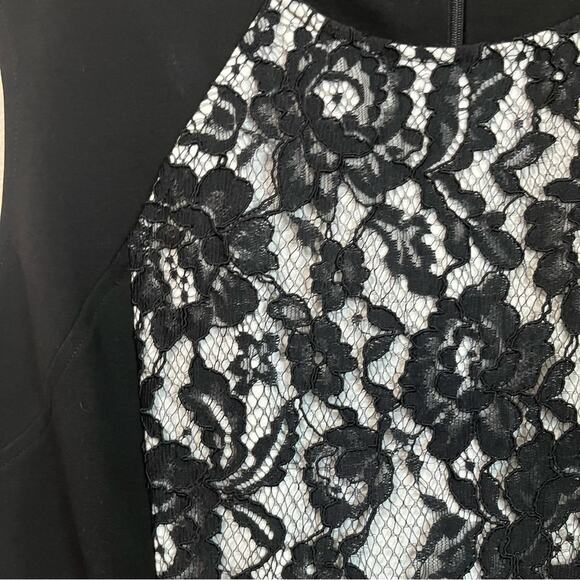 Lafayette 148 New York Black and White Lace Midi Dress Size 16 NWT - Picture 4 of 9